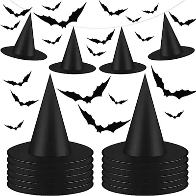 Halloween Witch Hats Wizard Hat Party Decor Adults Kids Accessories Caps • $4.63