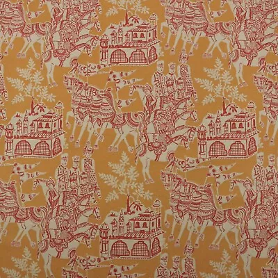 P Kaufmann Medina Magic Amber Middle Eastern Horse Kings Fabric By Yard 54 W • $13.99