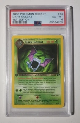 $14.99 • Buy 2000 Pokemon Rocket #24 DARK GOLBAT 1st Edition PSA 6 EX-MT