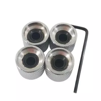 4 Pcs Metal Dome Tone Volume Control Knob For Electric Guitar Bass Parts Chrome • £7.09