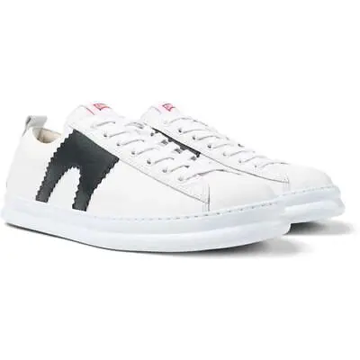 Camper Runner 4 Mens White Leather Lace Up Casual Trainers Shoes Size 8-12 • £109.99