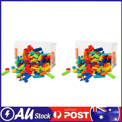 200Pcs Bristle Shape Blocks Build And Play Fun Bricks Set For Boys Girls • $42.89