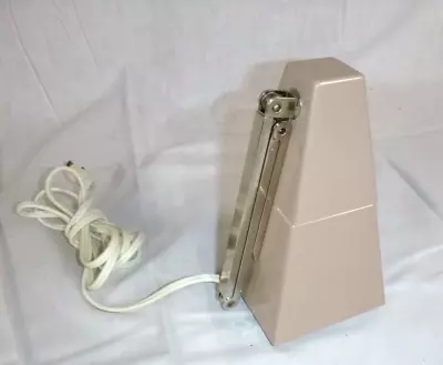 NOS Vtg 60s Mid Century MOD Pyramid Folding Desk Lamp Tan Color Japan *CRACK* • $19