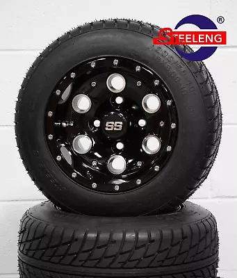 GOLF CART 10  BLACK PIONEER WHEELS/RIMS And 205/50-10 DOT LOW PROFILE TIRES (4)  • $449