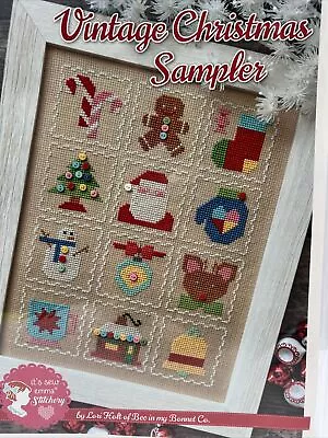 Vintage Christmas Sampler Lori Holt Counted Cross Stitch Chart It’s Sew Emma • $18.95