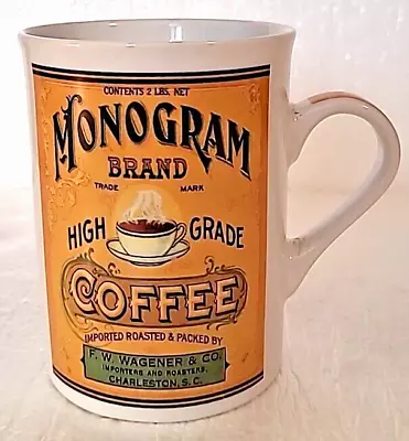 Monogram Brand Coffee Mug 10 Oz CA Pantry Mary Henry Coll 2004 F.W. Wagener • $12.82