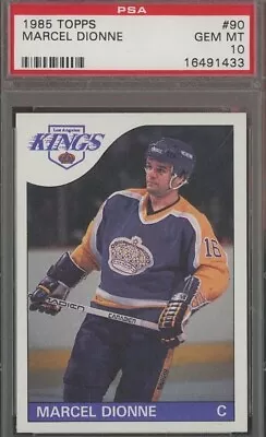 1985 Topps Hockey #90 Marcel Dionne PSA 10 HOF Kings Legend POP 8 • $109.99