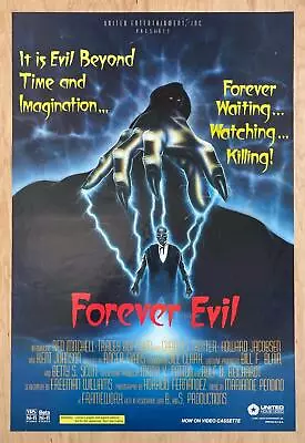 FOREVER EVIL (1987) Video Store VHS Promo Movie Poster Horror Supernatural Cult • $25