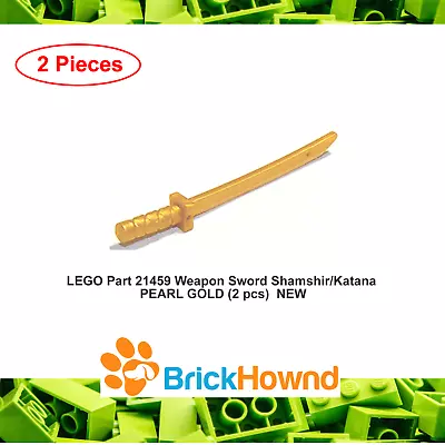 LEGO P21459 Weapon Sword Shamshir / Katana  PEARL GOLD (2 Pcs)  - NEW • $2.95