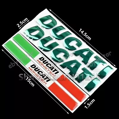 Motorcycle Fuel Tank Emblem Decals For Ducati Monster BIke Racing Badge Stickers • $12.82