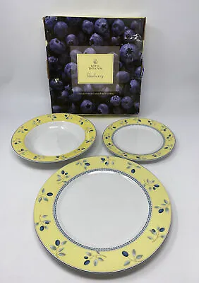 £18.28 • Buy ROYAL DOULTON Blueberry 3 Piece Sets Dinner & Salad Plate & Bowl NIB