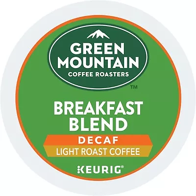 Green Mountain DECAF Breakfast Blend Coffee 24 To 144 Keurig Kcups Pick Any Size • $22.89