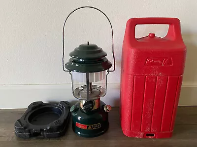 Vintage 1984 Coleman Lantern Model 288 Green With 1984 Red Carrying Case • $10