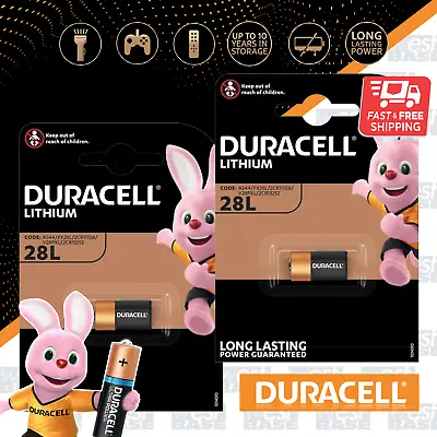 2x DURACELL PX28L SPECIALTY 6V LITHIUM Batteries DURALOCK A544 V28PXL 2CR1/3N • £17.19