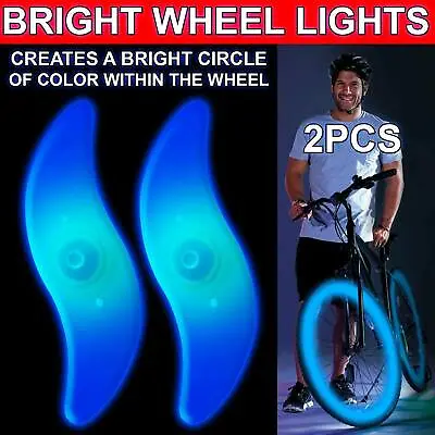 £2.27 • Buy 2 Bicycle Cycling Bike Wheel Spoke Wire Tyre Bright LED Flash Light Lamp