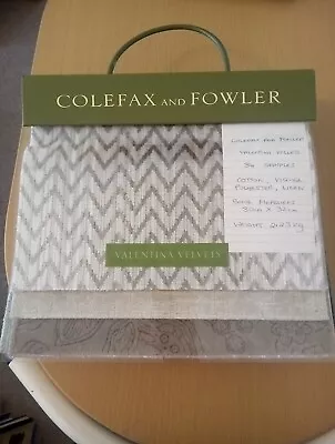 Colefax And Fowler Valentina Velvets Fabric Sample Book • £5.99