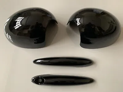 Gloss Black Wing Mirror Door Handles Covers Fits Mk1 Mini 2001-2006 R50 R52 R53 • £49.99