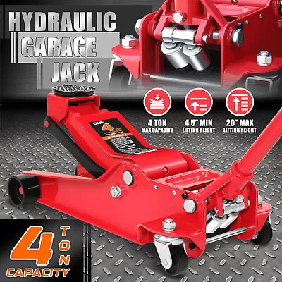 4 Ton Dual Piston Pump Low Profile Hydraulic Trolley Service / Floor Jack Red • $209.99