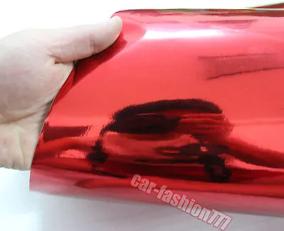 12  X 60  Useful Car Wrap Flat Glossy Mirror Chrome Vinyl Sticker Film Red CF • $4.75