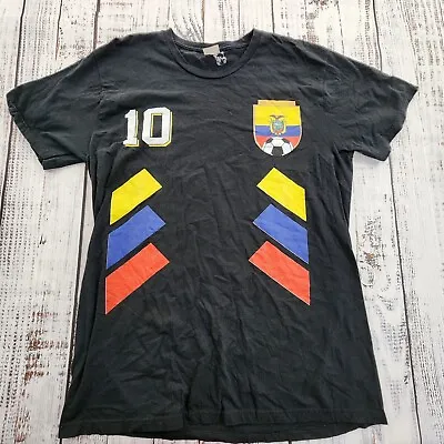 Ecuador Soccer Team Black Short Sleeve Cotton T-Shirt Men's L • $8.98