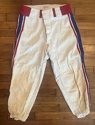 1940's-1950's Rare Wynnbilt Baseball Pants Red White & Blue Wearable Condition • $249.99