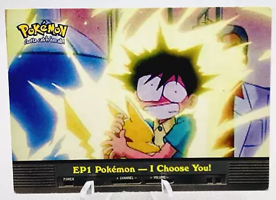 I Choose You! EP1- Topps Pokemon TV Animation Series Episode 1-Blue Logo LP • $3.49