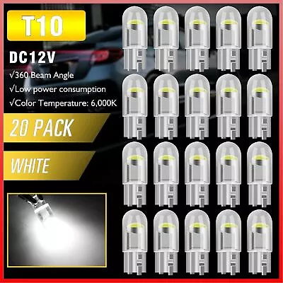 20X White T10 194 168 W5W 2825 LED License Plate Interior Light Bulb 6000K New • $6.70