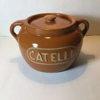 Vintage 1930’s Medalta Stoneware Crockpot Catelli Promotion • $40.24