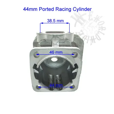 44mm Ported Racing Cylinder For 47cc 49cc Mini Moto Pocket Bike ATV Quad • $23.95