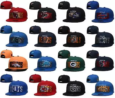 Adults Unisex American Football Draft Adjustable Snapback Hat Embroidery • £18