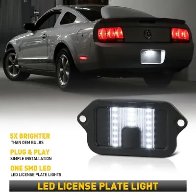 White SMD LED Rear License Plate Light Lamp Upgrade For 2005-2009 Ford Mustang • $12.99