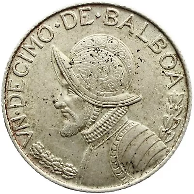 1962 1/10 Balboa Panama Silver Coin Vasco Núñez De Balboa (MO2247-) • $16