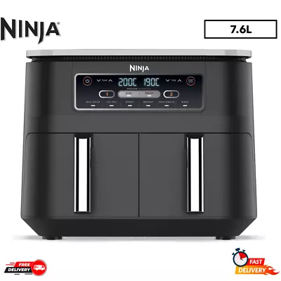 Ninja Air Fryer Large Twin Baskets Dual Cooking Airfyer Machine Frying 1750w New • $335.44