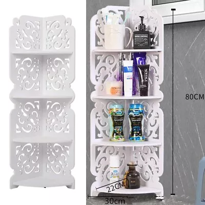 Shower Corner Shelf White Caddy Bathroom Shelves Organiser Bath Storage Rack • $35.35