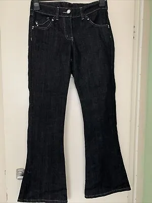 Dorothy Perkins Women Denim Bootcut/flare Sparkle Jeans Black Size 10 Regular • £25