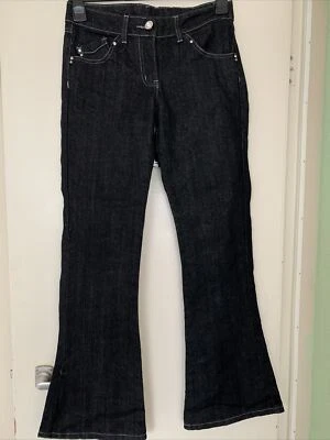 Dorothy Perkins Women Denim Bootcut/flare Sparkle Jeans Black Size 10 Regular • £25