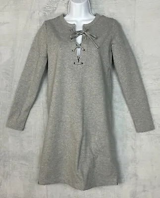 J. Crew Mercantile Women’s Size XXS Long-Sleeve Knit Lace-Up Dress • $20.99