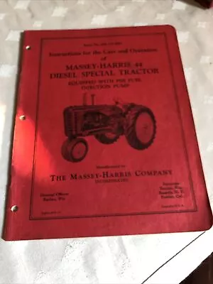 1953 Massey Harris 44 DIESEL Special Tractor Repair Parts List Catalogs 64 Pages • $41.22