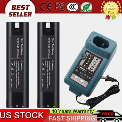 2Pack For MAKITA 9.6VOLT Battery / Charger 9000 9001 632007-4 191681-2 9033 9102 • $400