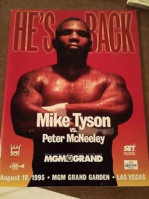 1995 Mike Tyson HES BACK Boxing Program COMPLETE EXCELLENT McNeeley Fight Rare • $35