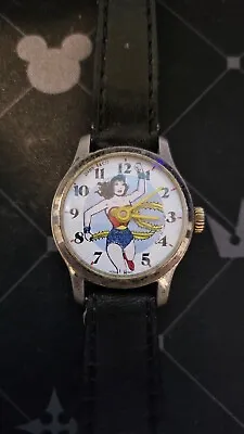 Working & Tested Vintage 1977 SWISS-MADE DABS & CO. Wonder Woman Watch DC Comics • $150