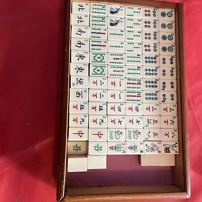 Vintage Mahjong Boxed Set 143 Tiles Plus 2 Blanks & Instructions • £85