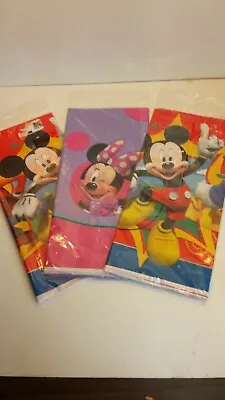 2ea Mickey Mouse Border Paper Tablecover Tablecloth Red 54 X 96 1 Ea Minnie   • £19.29