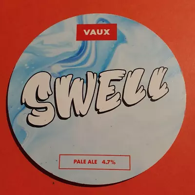 VAUX Brewery SWELL Real Ale Beer Pump Clip Badge Front Sunderland • £1.50