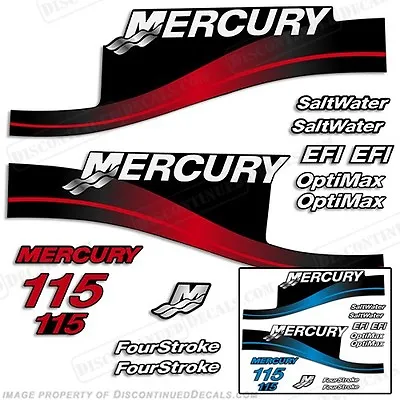 Fits Mercury 115hp Outboard Decal Kit Blue Or Red 115 99-04 All Models Available • $94.95