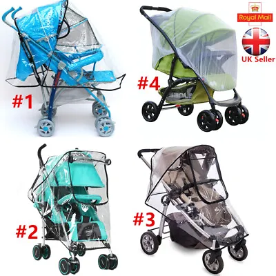 Universal Rain Cover Raincover Net For Buggy Pushchair Stroller Pram Baby Car  • £5.87