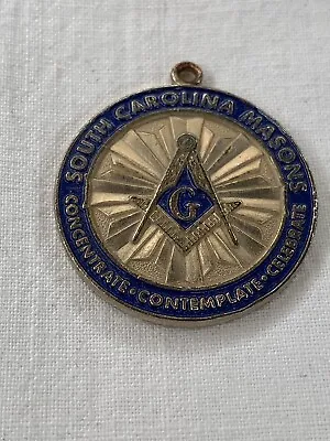 Vtg Southern Masonic Pendant 1 1/4”d Disc South Carolina Lexington  • $15