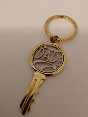 Gold Tone Key Shaped Keyring  Dad's  Royal Brand • $9