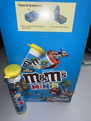 M&M's Milk Chocolate Minis Candy 1.08 Oz Tubes 24Ct (BB 1/2024) • $30