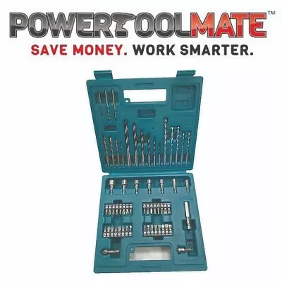 Makita E-11829 60 Piece PRO Drill Bit Set Masonry HSS Drill Nut Driver Socket • £16.99